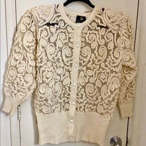 Vintage 1950s angora cardigan.